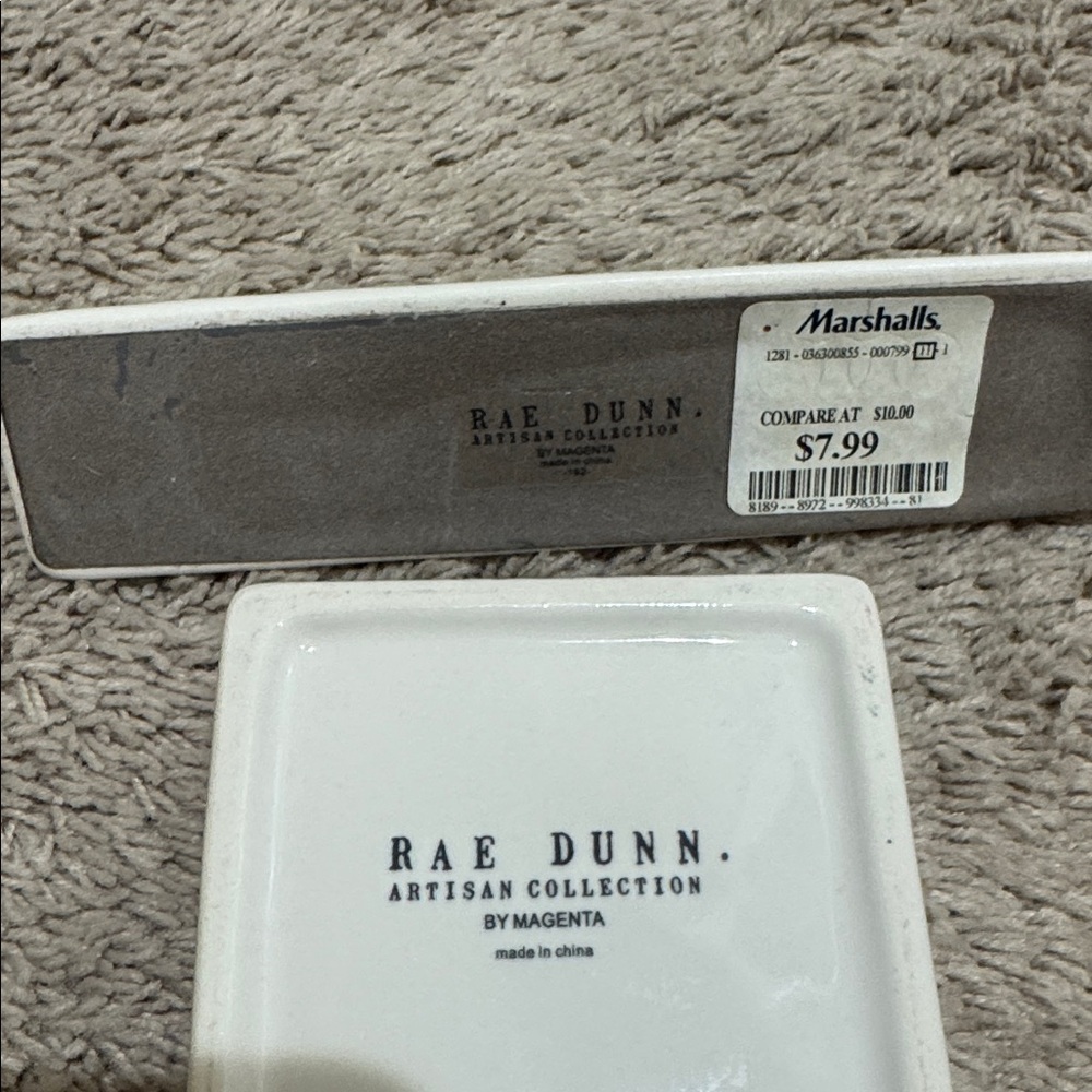 RAE DUNN Ceramic 'Good Vibes Only' Decorative Tray and Note Holder - White - Picture 5 of 5